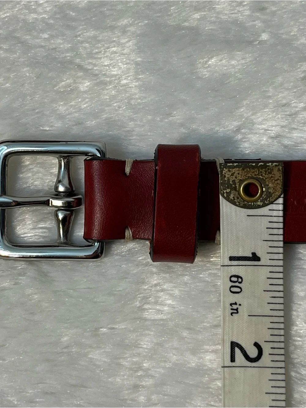 Coach Red Leather 1” Belt Size Medium